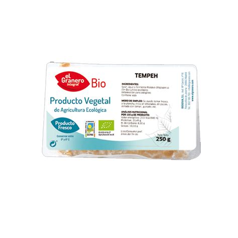 Refrig Tempeh De Soja BIO 250 G El Granero