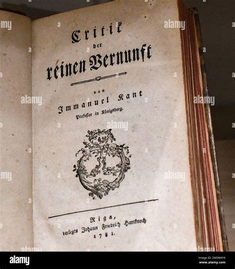 Historische Ausgabe Von Immanuel Kants Kritik Der Urteilskraft In Einer