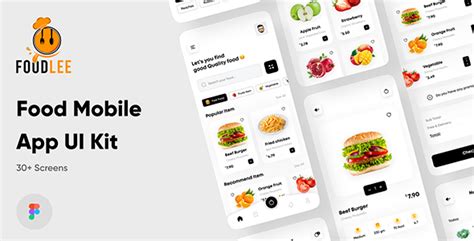 Foodlee Food Delivery Mobile App Ui Kit For Figma Latest Version