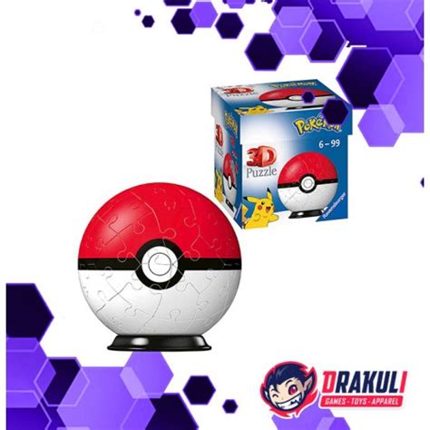 3d Puzzle Ravensburger Pokemon Poke Ball 54 Pieces Drakuli