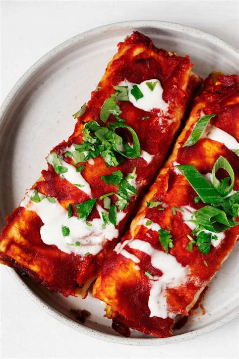 Black Bean And Scrambled Tofu Enchiladas The Full Helping