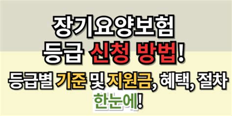 장기요양보험 장기 요양 등급과 등급 신청 방법 등급별 지원금 한눈에 Cardcarcare