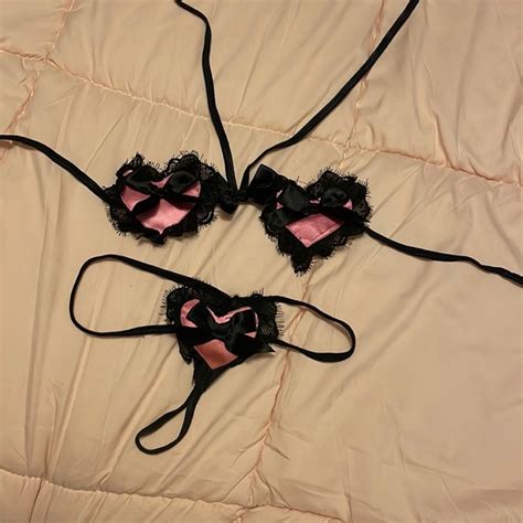 Intimates Sleepwear Tiny Lace Heart Bikini Poshmark