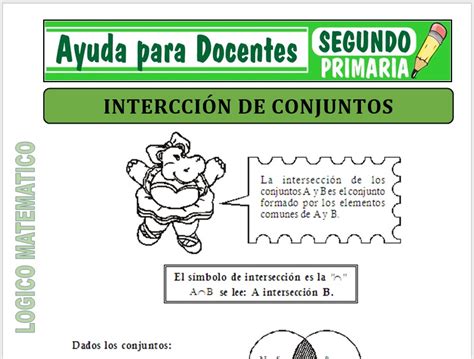 Intersección De Conjuntos Para Segundo De Primaria Ayuda Para Docentes