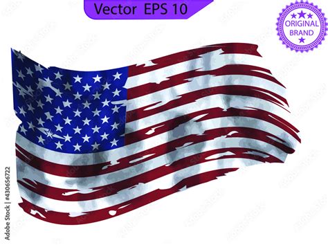 Usa Flag Distressed American Flag Set Usa Flags Eps Clip