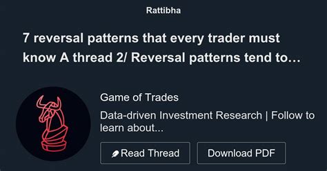 7 Reversal Patterns That Every Trader Must Know A Thread Thread From