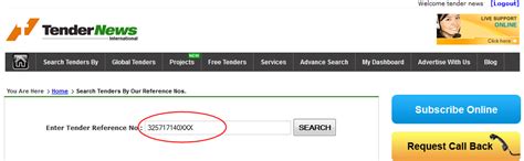 Help Search Tenders By Reference Number