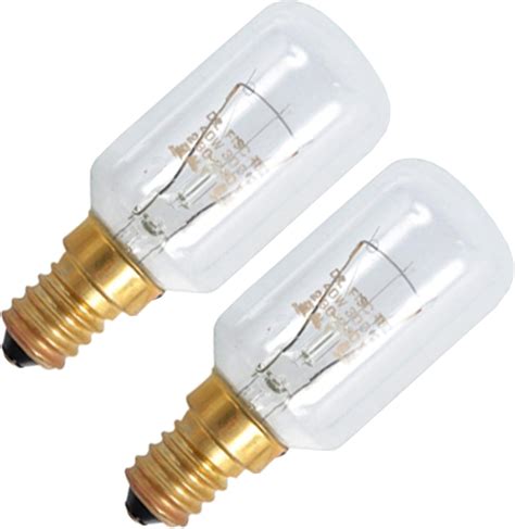 Spares2go Universal E14 40w Ses T29 300ºc Fridge Freezer Screw In Pygmy Light Bulb Pack Of 2