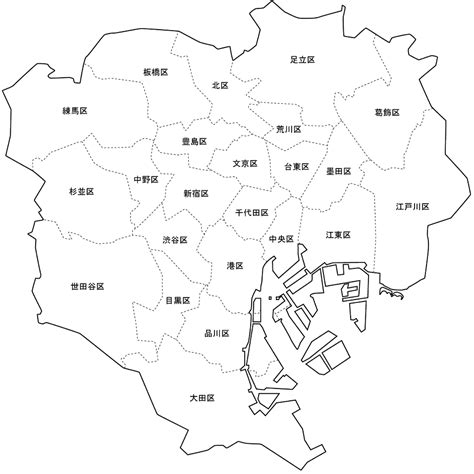 東京都 白地図 フリー Ai 332243 東京都 白地図 フリー Ai Bestpixtajpx7jf