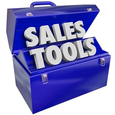 Sales Tools Words Toolbox Selling Technique Scheme Royalty Free Stock