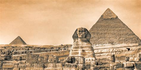 The Sphinx And Pyramids Vintage Egypt Photograph By Mark E Tisdale