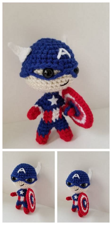 Amigurumi Capitan America Free Pattern FREE AMİGURUMİ CROCHET