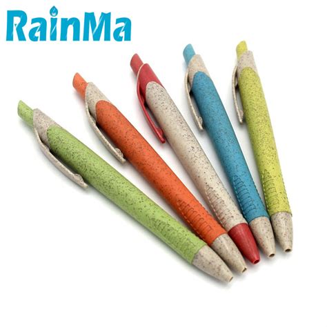 Eco Friendly Recycled Plastic Ballpoint Pen Degradable Wheat Straw