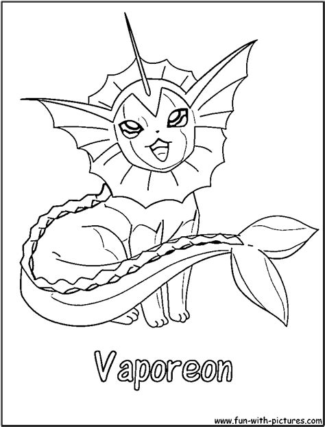 Gambar Coloring Page Vaporeon Mewarnai Pokemon Di Rebanas Rebanas