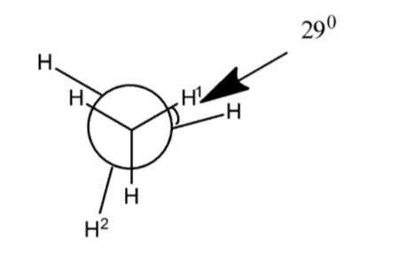 In The Following Skew Conformation Of Ethane H 1 C C H 2