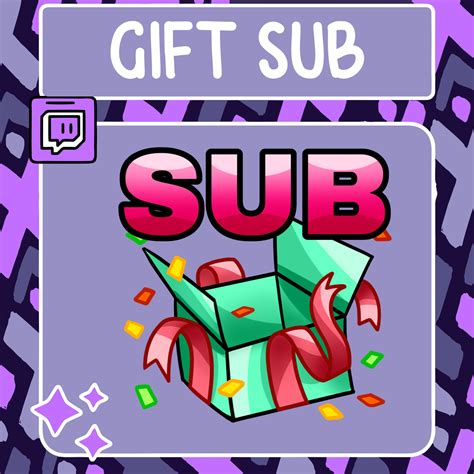 Gift Sub Emote Twitch Emote Youtube Emote Discord Emote Community Emote Streamer Emote Gift ...