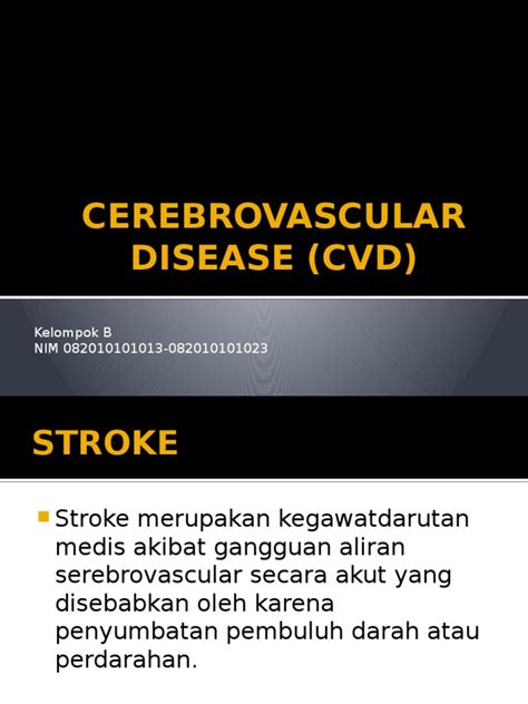 Pdf Cerebrovascular Disease Cvd Copy Dokumentips