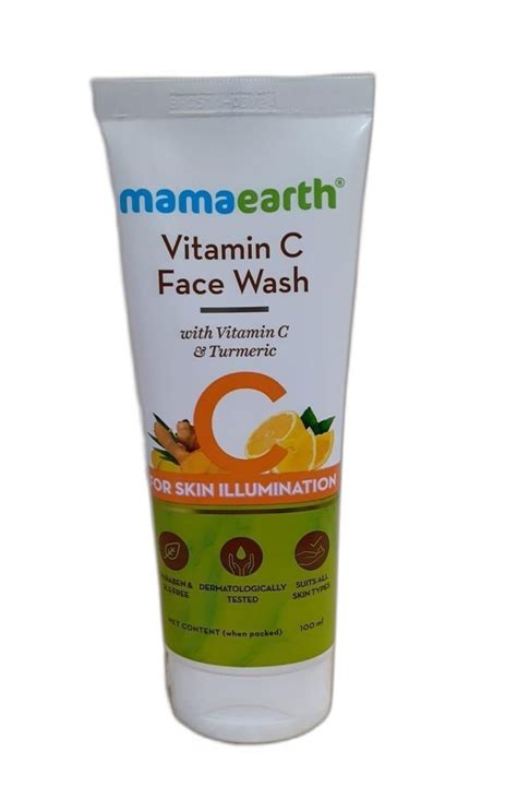 White Mamaearth Vitamin C Face Wash Age Group Adults Packaging Size