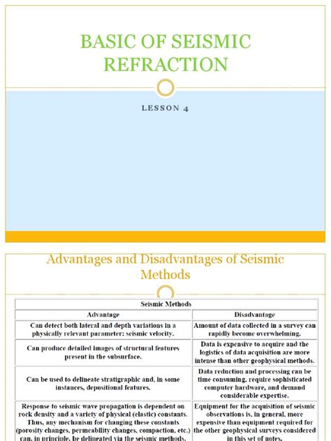 Basic of Seismic Refraction | PDF | Reflection Seismology | Reflection ...