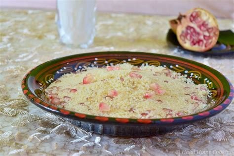 Algerian Couscous With Pomegranate Recipe Halal Recipes Algerian