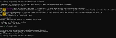 Nodejs Nodemon Wont Run In The Command Prompt Stack Overflow