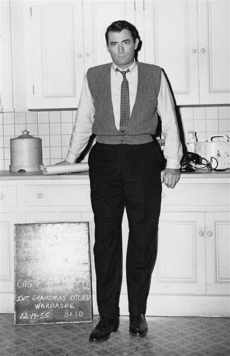 Gregory Peck On The Set Of The Man In The Gray Flannel Suit In