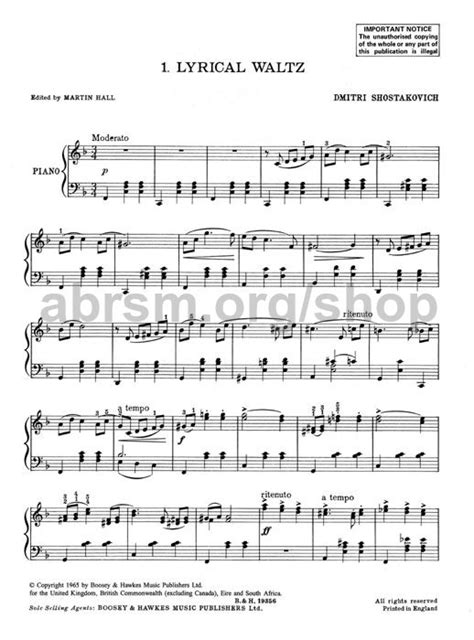 Lyric Waltz Shostakovich Pdf