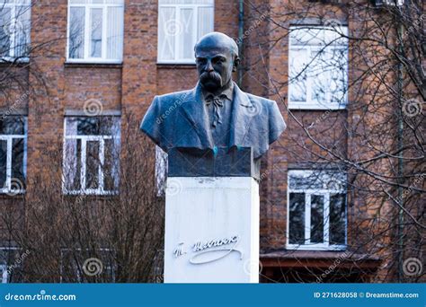 Bust Of Taras Shevchenko X S Poem In Bronze In Vinnitsa Ukraine