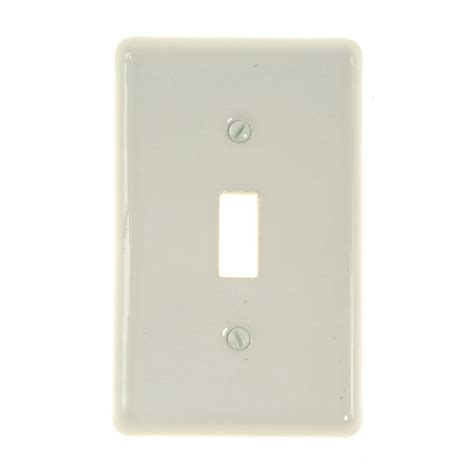 Amerelle Nouveau Ceramic 1 Toggle Wall Plate, White-3005TW - The Home Depot