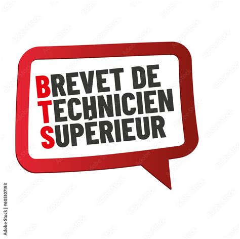 Bts Brevet De Technicien Sup Rieur Sur Parcoursup Stock Illustration