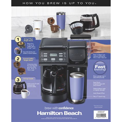 Hamilton Beach Flexbrew Trio Coffee Maker Single Serve Or 12 Cups Black 49904