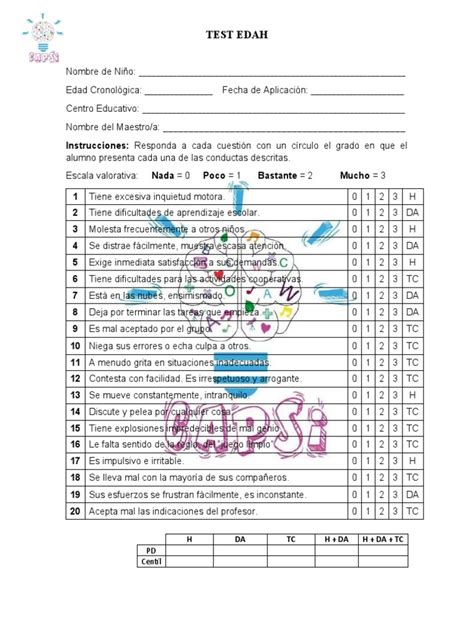 Edah Pdf Desorden Hiperactivo Y Deficit De Atencion Medicina