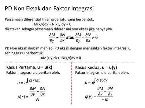 Contoh Soal Persamaan Diferensial Eksak