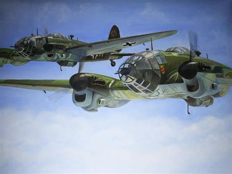 Heinkels He111 Painting By Paul Rowland