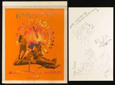 Extremely Rare Red Hot Chili Peppers Mother S Milk Album Cover Mechanical Layout And Band