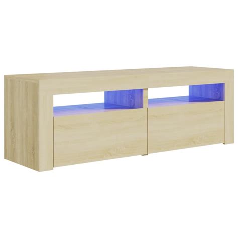 Szafka TV LED RGB 120x35x40 cm dąb sonoma Zakito Europe Sklep EMPIK