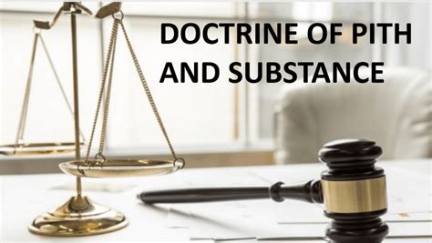 DOCTRINE OF PITH AND SUBSTANCE Legal Vidhiya