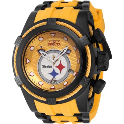 Invicta Nfl Pittsburgh Steelers Chronograph Quartz Mens Watch 41433