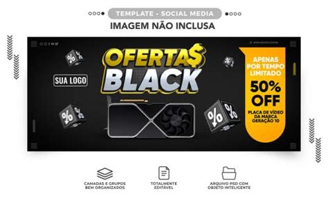 Banner Placa de Vídeo 50 Off Black Friday Lojas de Eletrônicos Social