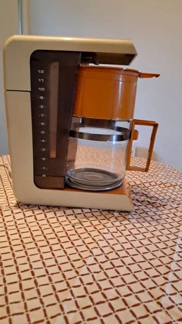 Ancienne Et Vintage Cafetiere Electrique Moulinex Orange Tasses