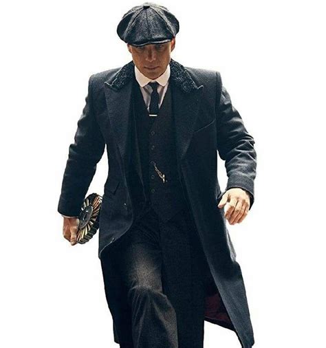 Men S Peaky Blinders Thomas Shelby Black Wool Trench Coat Etsy