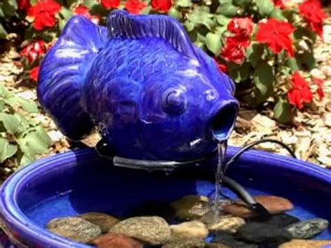 Smart Solar Ceramic Solar Fish Fountain Product Review Video Youtube