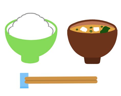 70以上 かわいい ご飯 と 味噌汁 イラスト