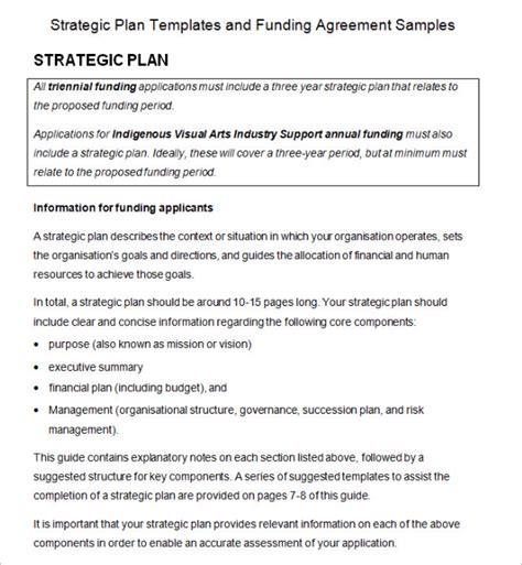 35 Best Strategic Plan Templates Free Word Pdf Sample Formats