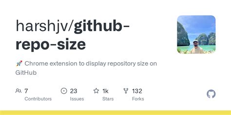 Github Harshjvgithub Repo Size 🚀 Chrome Extension To Display