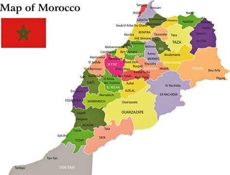 Mapa de regiones y provincias de Marruecos - OrangeSmile.com