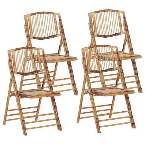 Beliani Silla Para Eventos Silla De Comedor Conjunto De 4 Marrón
