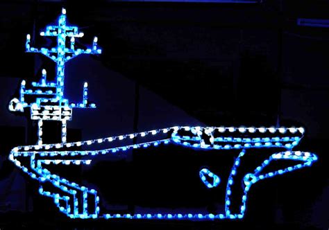 14' Aircraft Carrier Holiday Light Display