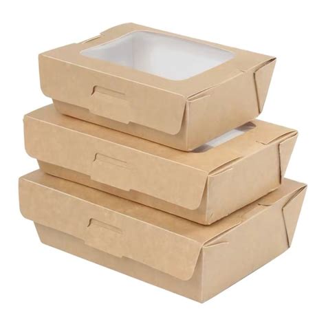 Custom Disposable Food Grade Kraft Paper Packaging Boxes Eco Friendly