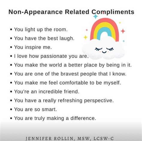 Non Appearance Based Complements Compliment Someone How Are You